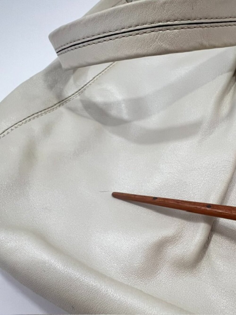 Coach Y2K Ashley Hippie Pearl White Leather Shoulder Bag F17605 chunky hardware - Picture 8 of 16